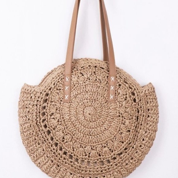 . Handbags - Straw Circle Bag